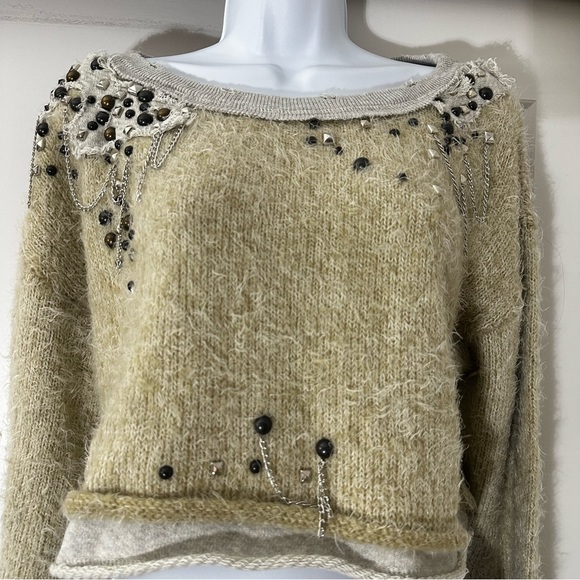 Free People Glam Embellished Pullover Sweater - Picture 2 of 11